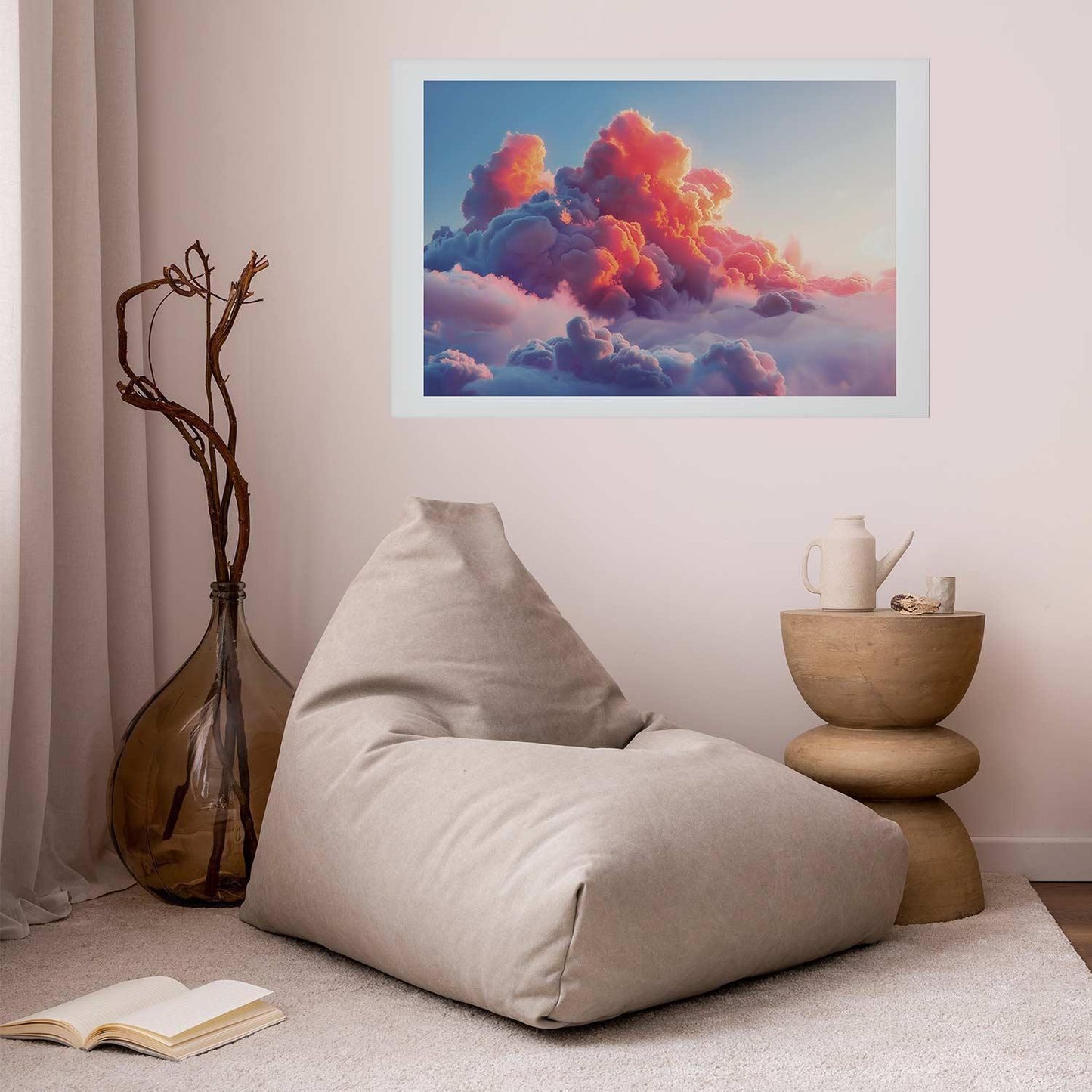 Poster - Dusk Spectacle: Clouds in Shades of Pink and Purple Artgeist