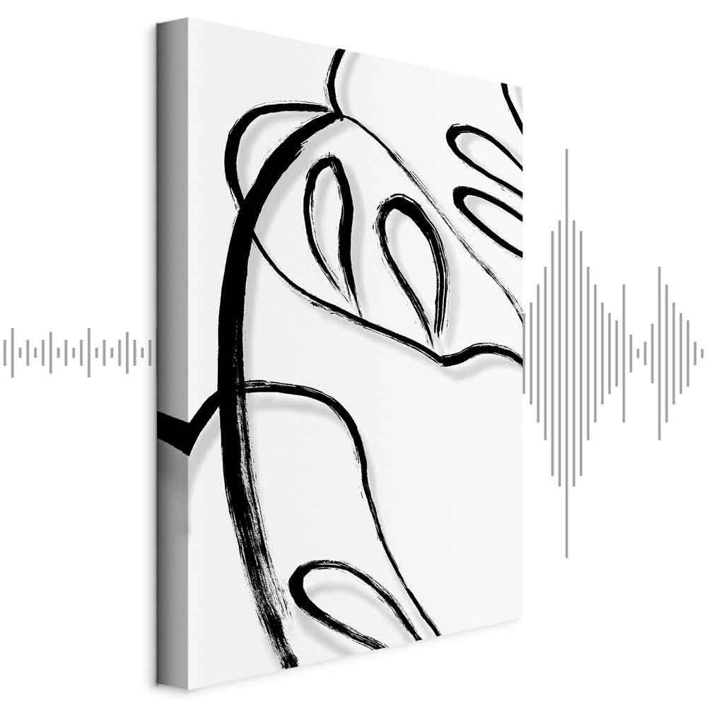 Leinwandbild - White Monstera (1 Part) Vertical