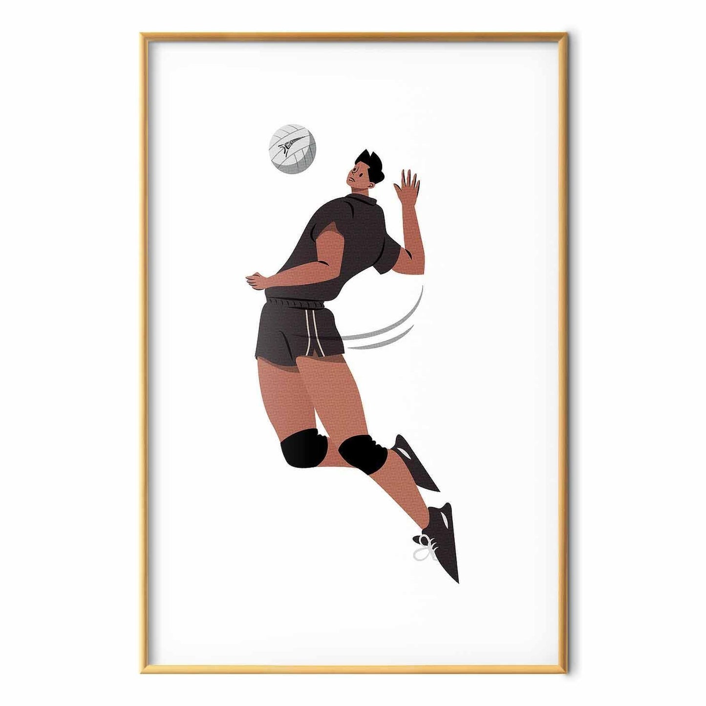 Poster - Volleyball Player on a Light Background - Illustration