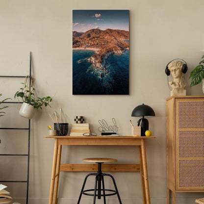 Leinwandbild - Cliff in Kalamitsi (1 Part) Vertical