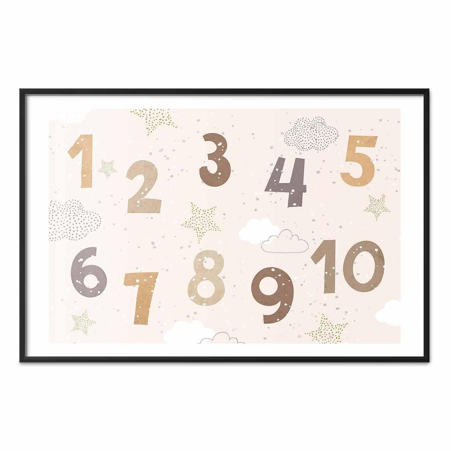 Poster - Numbers with Falling Snow