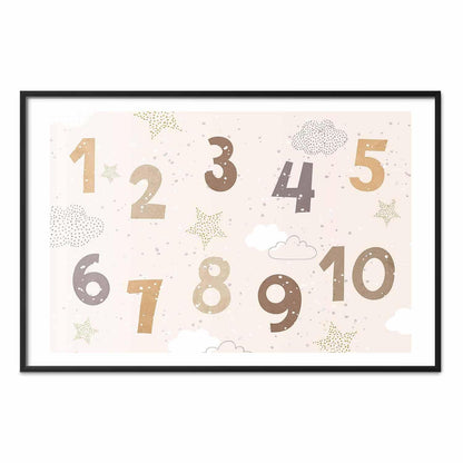 Poster - Numbers with Falling Snow