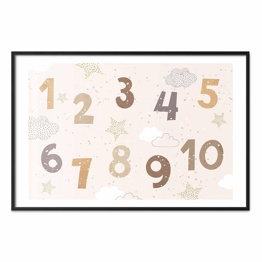 Poster - Numbers with Falling Snow