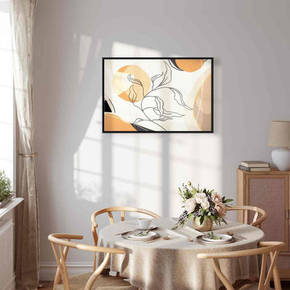 Leinwandbild - Landscape with a leaf