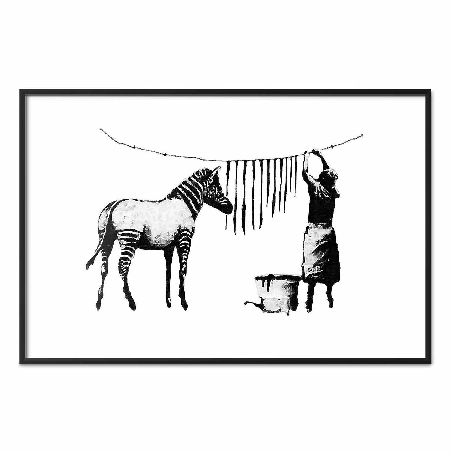 Poster - Banksy: Zebra Washing