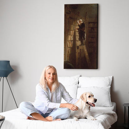 Leinwandbild - Carl Spitzweg – The Bookworm