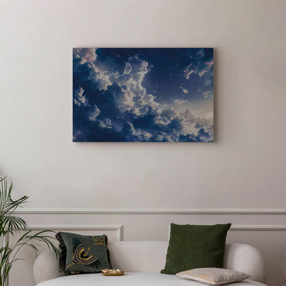 Leinwandbild - Starry Clouds and Delicate Light Over a Corner of the Sky Artgeist