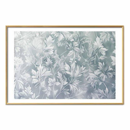 Poster - Worn Floral Patterns in Muted Turquoises