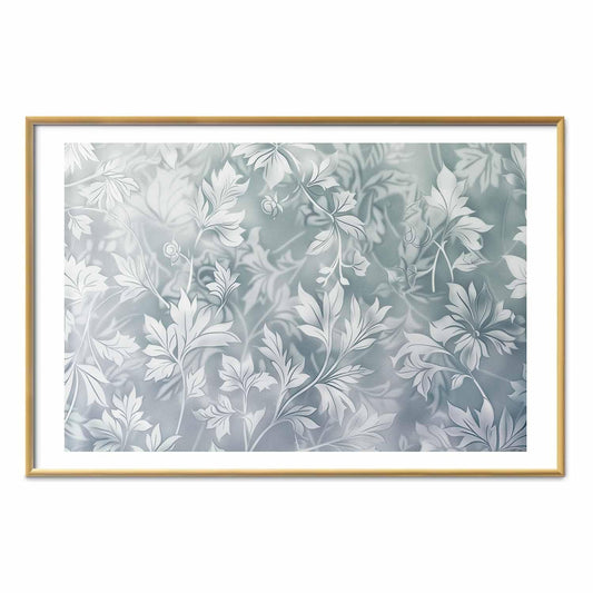 Poster - Worn Floral Patterns in Muted Turquoises