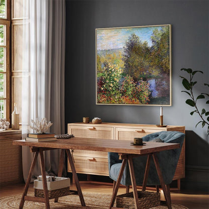 Leinwandbild - Claude Monet – Coin de jardin à Montgeron