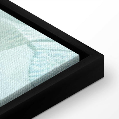 Leinwandbild - Large Leaves in Shades of Green-Mint: Botanical Motif