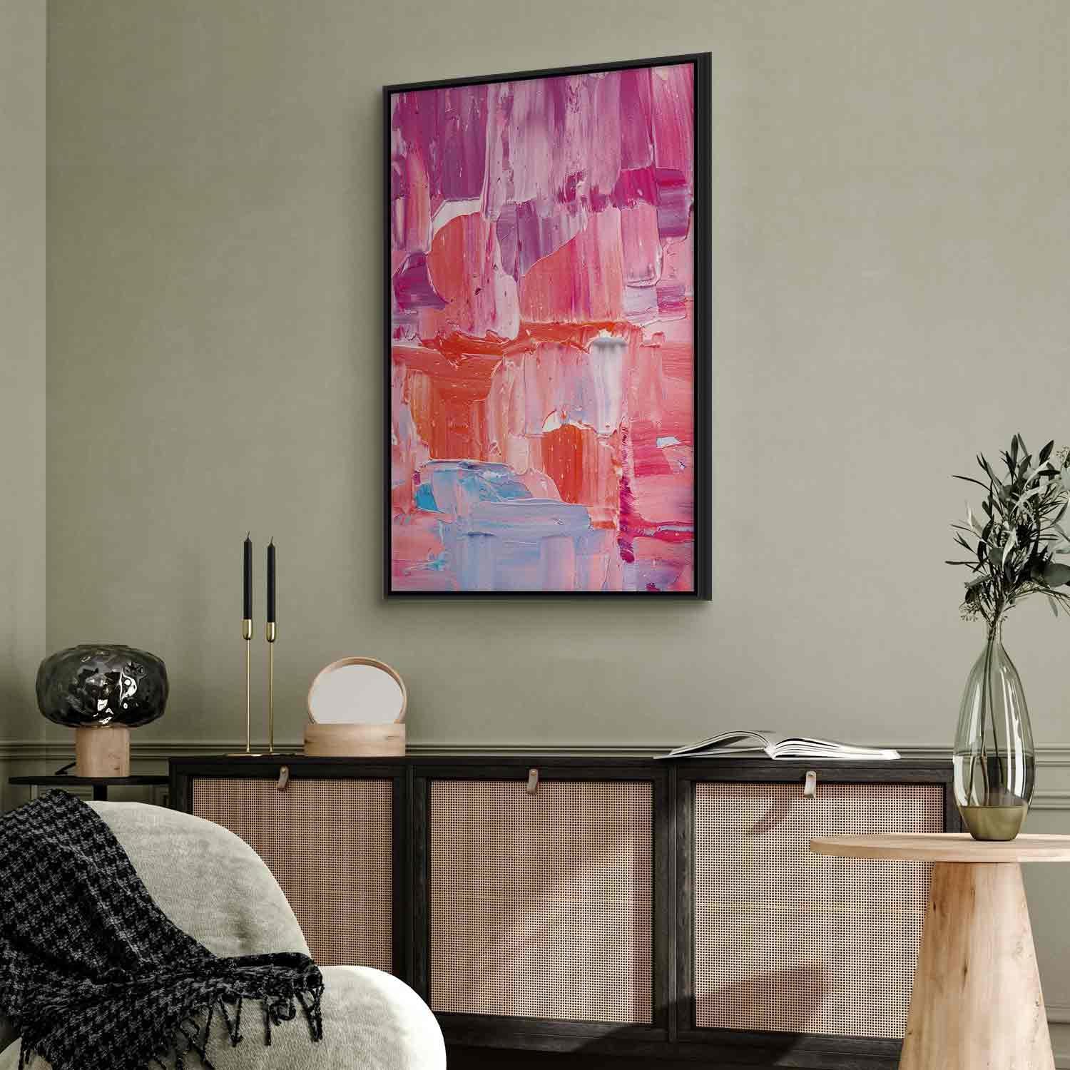 Leinwandbild - Colorful Contrasts - Energetic Color Transitions in Shades of Pink Artgeist