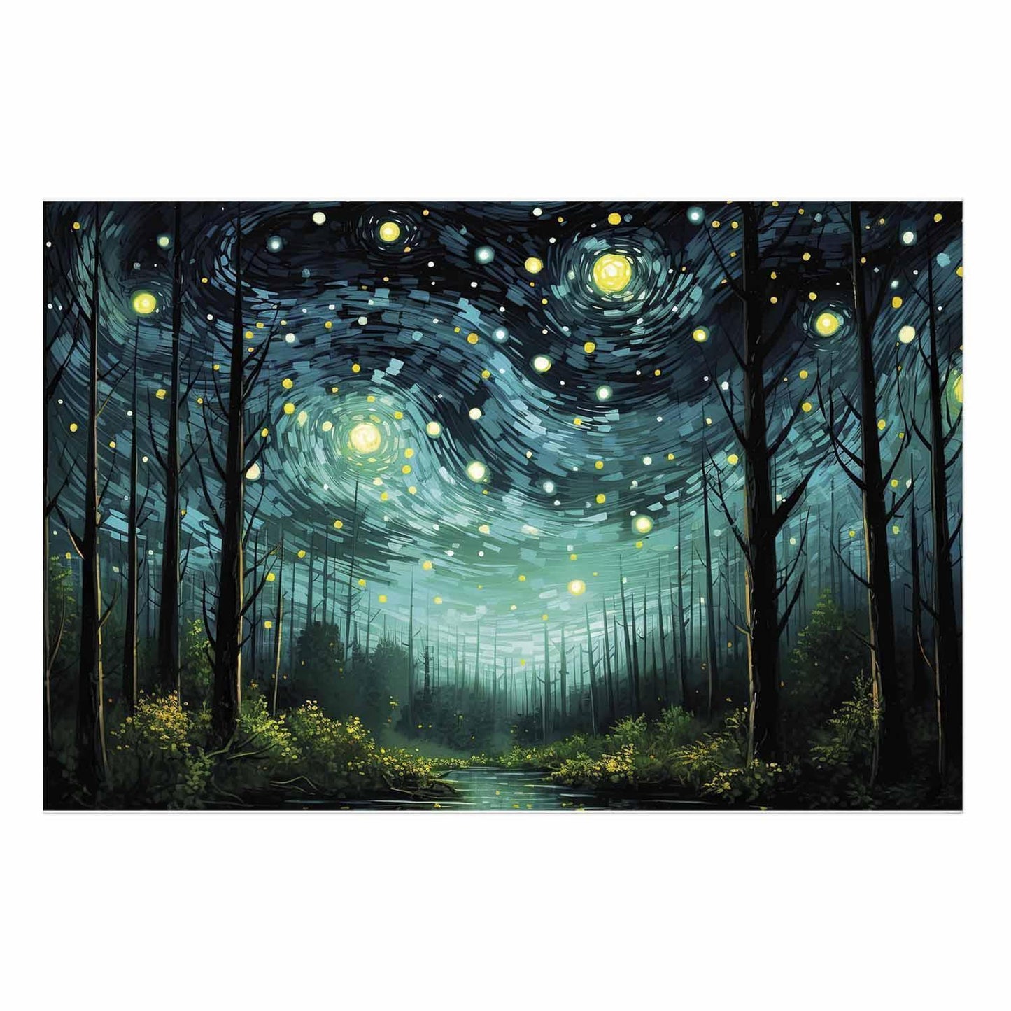Poster - Starry night - a contemporary version of Van Gogh's night sky