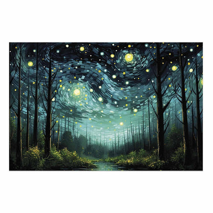 Poster - Starry night - a contemporary version of Van Gogh's night sky