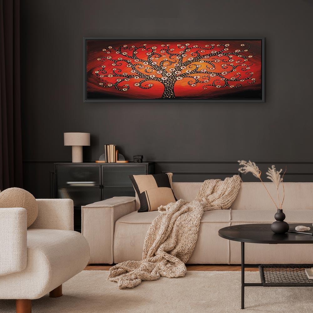 Leinwandbild - Fiery Tree (1 Part) Narrow