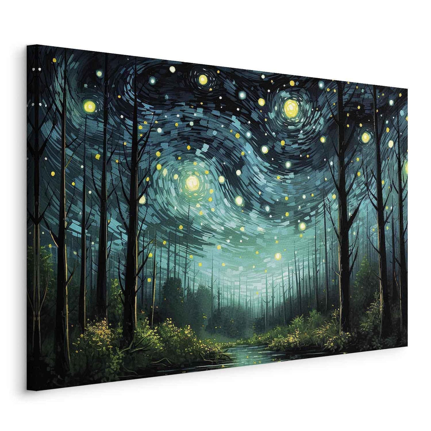 Leinwandbild - Starry night - a contemporary version of Van Gogh's night sky