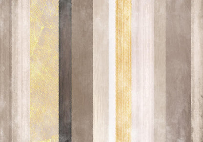 Fototapete - Striped pattern - abstract background in various stripes with gold pattern Artgeist