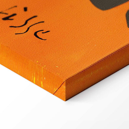 Leinwandbild - Henri Matisse – Black and Violet Arabesques on Orange