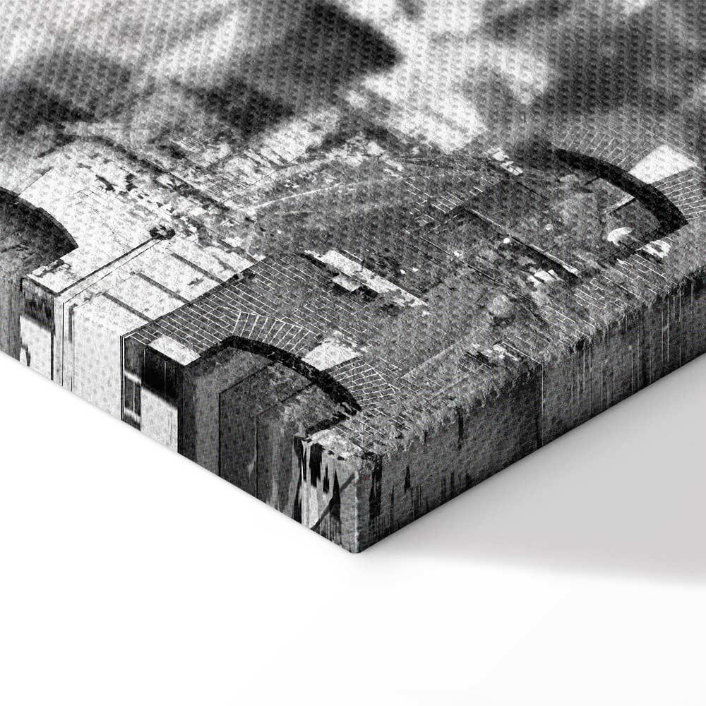 Leinwandbild - New York City Collage (5 Parts) Wide Black and White