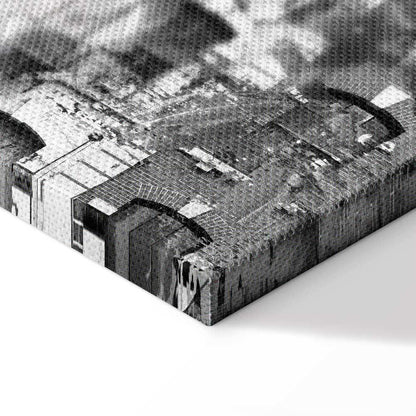 Leinwandbild - New York City Collage (5 Parts) Wide Black and White