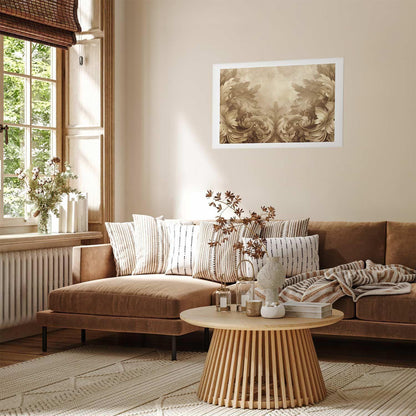 Poster - Carved Ornaments in Sepia Shades