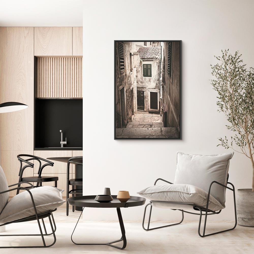 Leinwandbild - Retro Alley (1 Part) Vertical