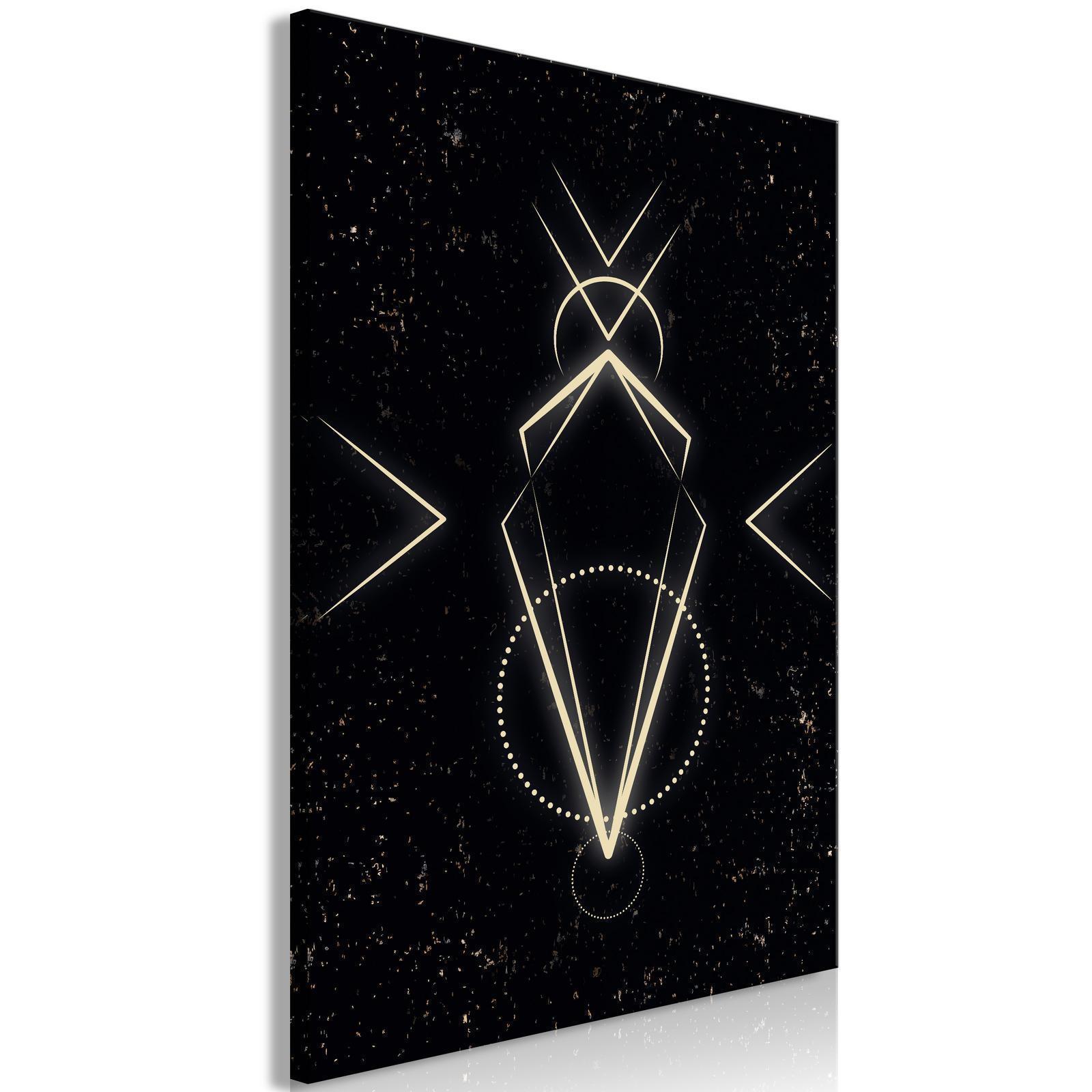Leinwandbild - Symmetry of Shapes (1-part) - Graphic Motif in Black Shade Artgeist