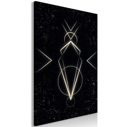 Leinwandbild - Symmetry of Shapes (1-part) - Graphic Motif in Black Shade Artgeist