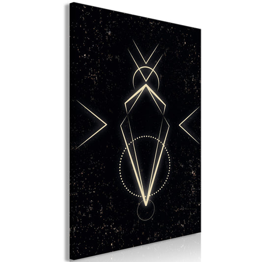 Leinwandbild - Symmetry of Shapes (1-part) - Graphic Motif in Black Shade Artgeist