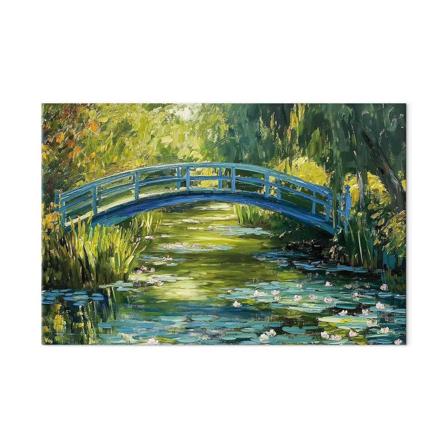 Wandbild XXL - Impressionist bridge - painting of a bridge against a picturesque background