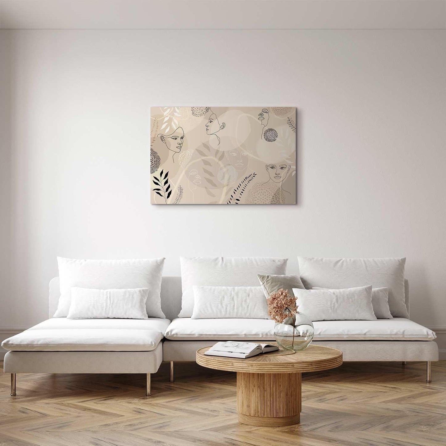 Leinwandbild - Feminine line art