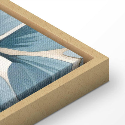 Leinwandbild - Turquoise Flowers in Retro Ambience Floristic Ornaments