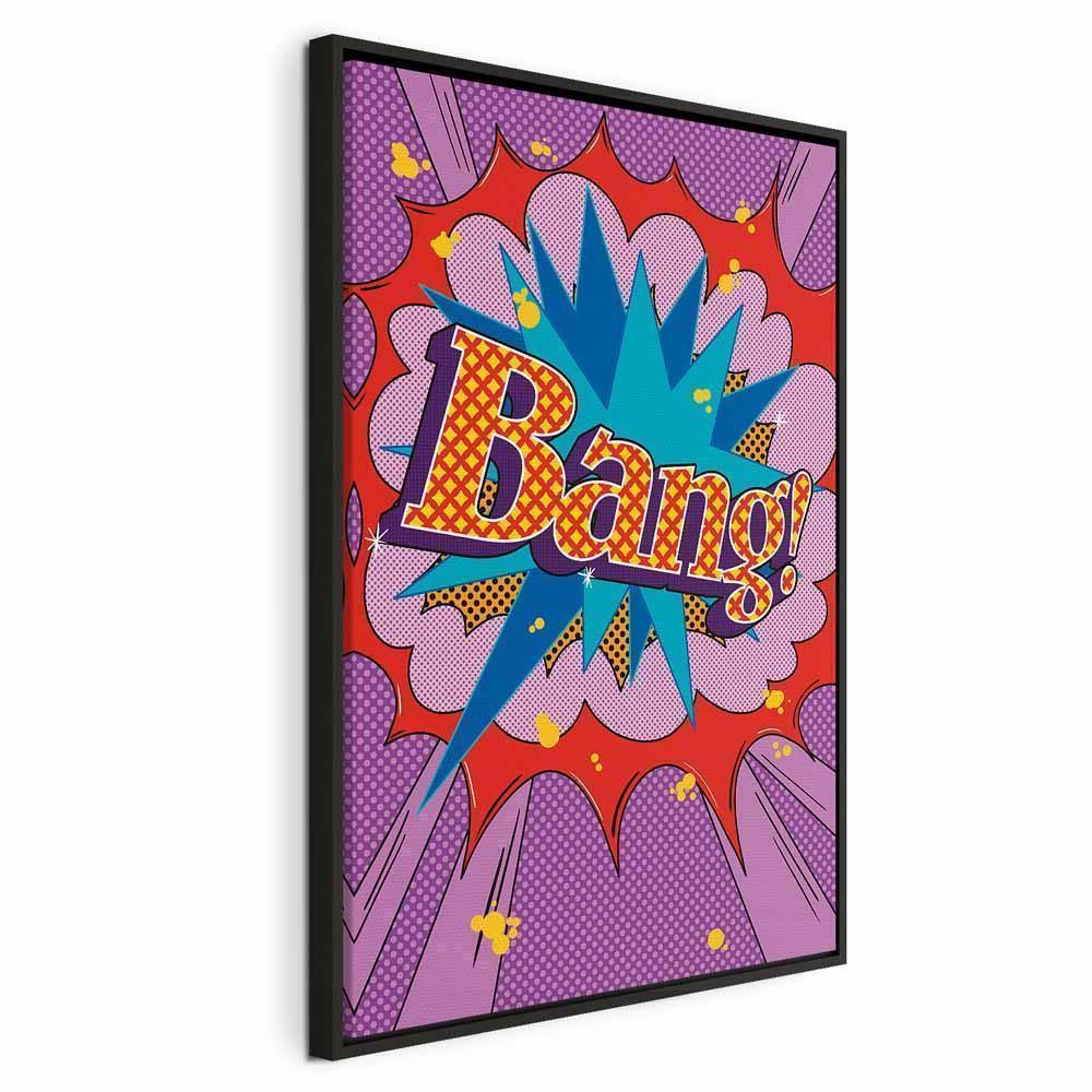 Leinwandbild - Comic Street Art (1-part) - Colorful Text on Vibrant Background