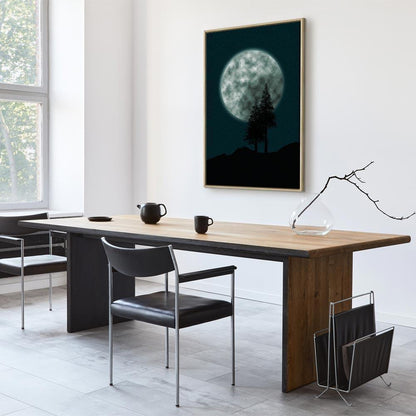 Leinwandbild - Beautiful Full Moon (1 Part) Vertical