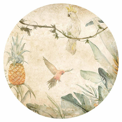 Runde Fototapete - Parrots in the jungle