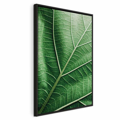Leinwandbild - Malachite Leaf (1 Part) Vertical