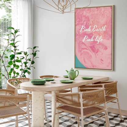 Leinwandbild - Pink Earth, Pink Life (1 Part) Vertical
