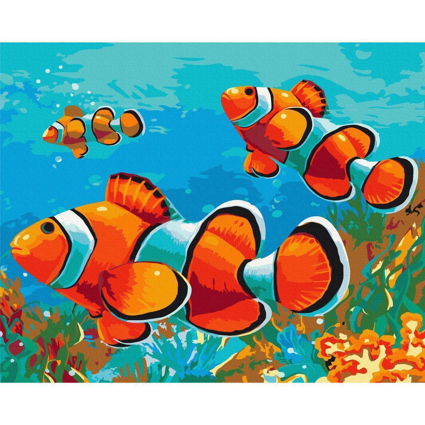 Malen nach Zahlen - Gold Fishes