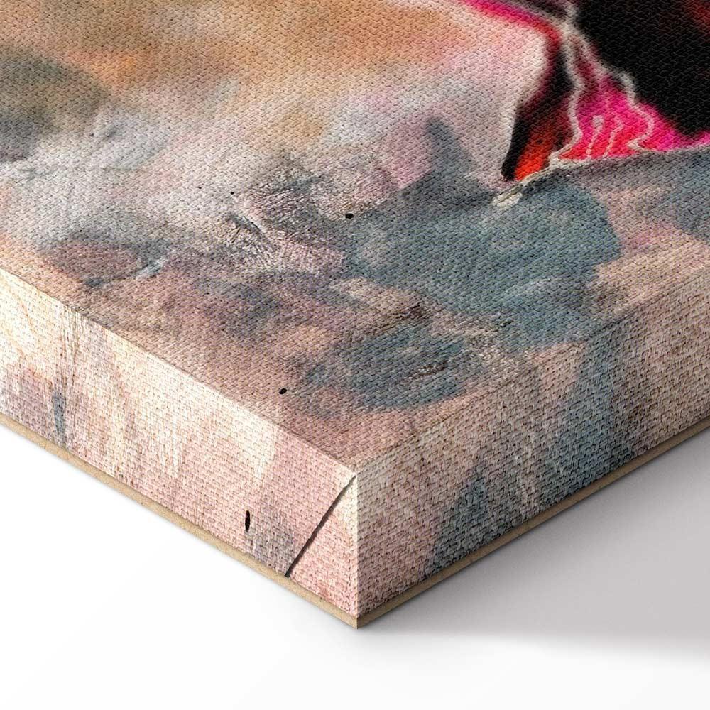 Leinwandbild - Poppies lashed by the wind