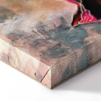 Leinwandbild - Poppies lashed by the wind