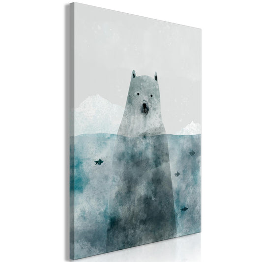 Leinwandbild - Polar Bear (1 Part) Vertical Artgeist