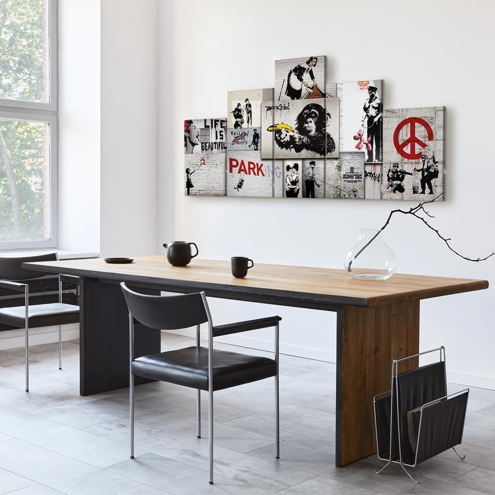 Leinwandbild - Street Crimes: Banksy Art