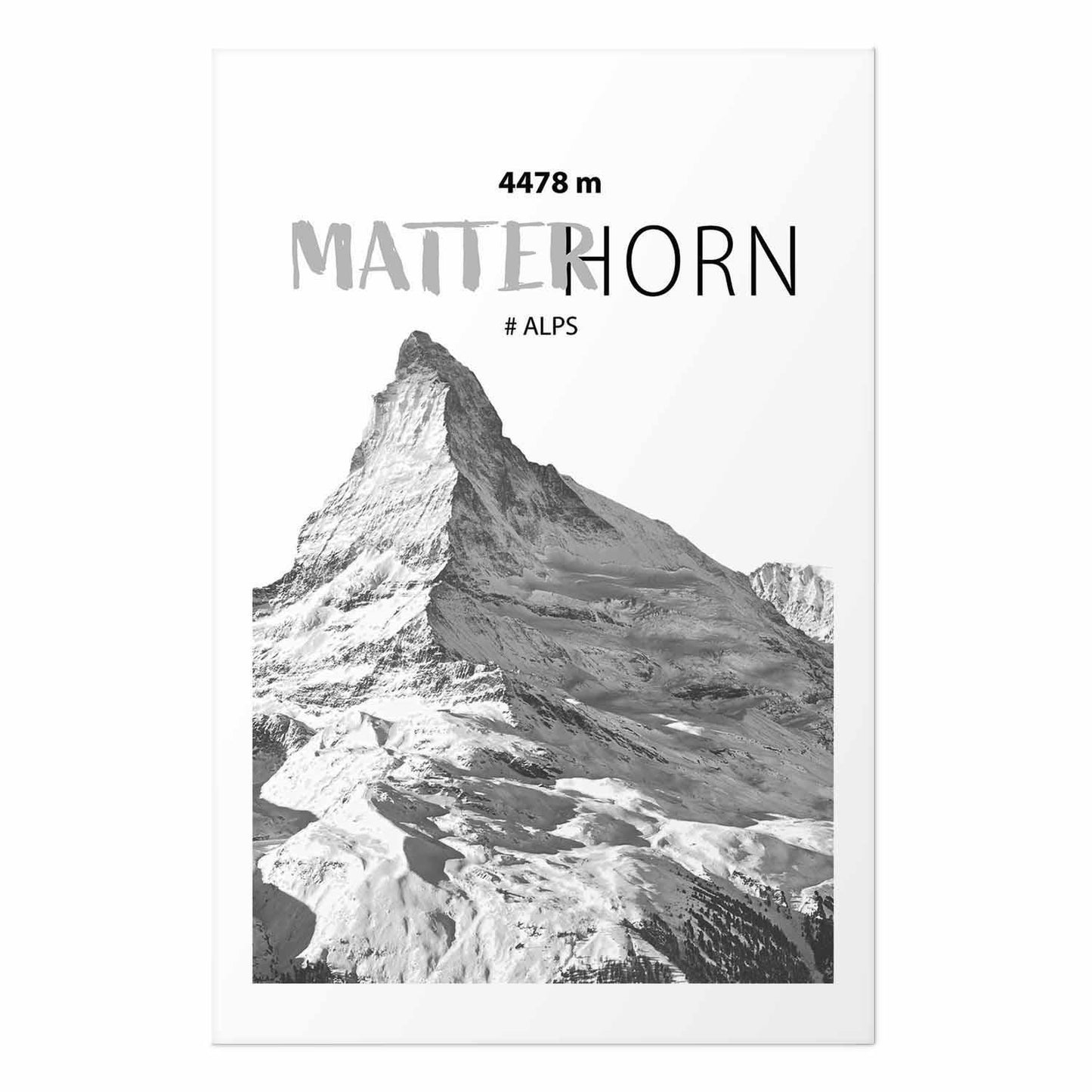 Poster - The majestic Matterhorn mountain peak, crown of mountains, mountain landscape