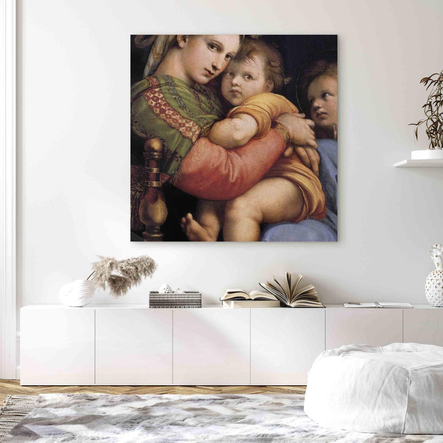 Leinwandbild - Rafael Santi – Madonna on a Chair
