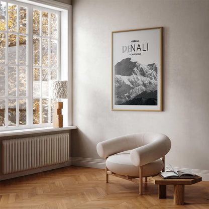 Poster - Majestic mountain peak Denali mountain crown mountain landscape