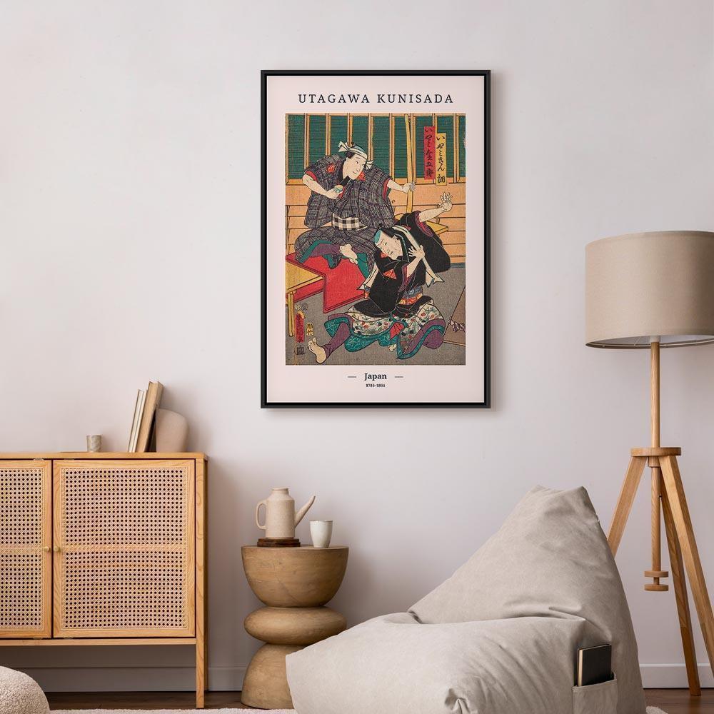 Leinwandbild - Woodcut (1 Part) Vertical