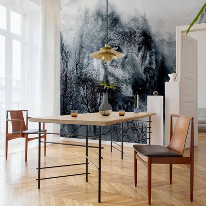 Fototapete - Mountain Predator (Black and White)