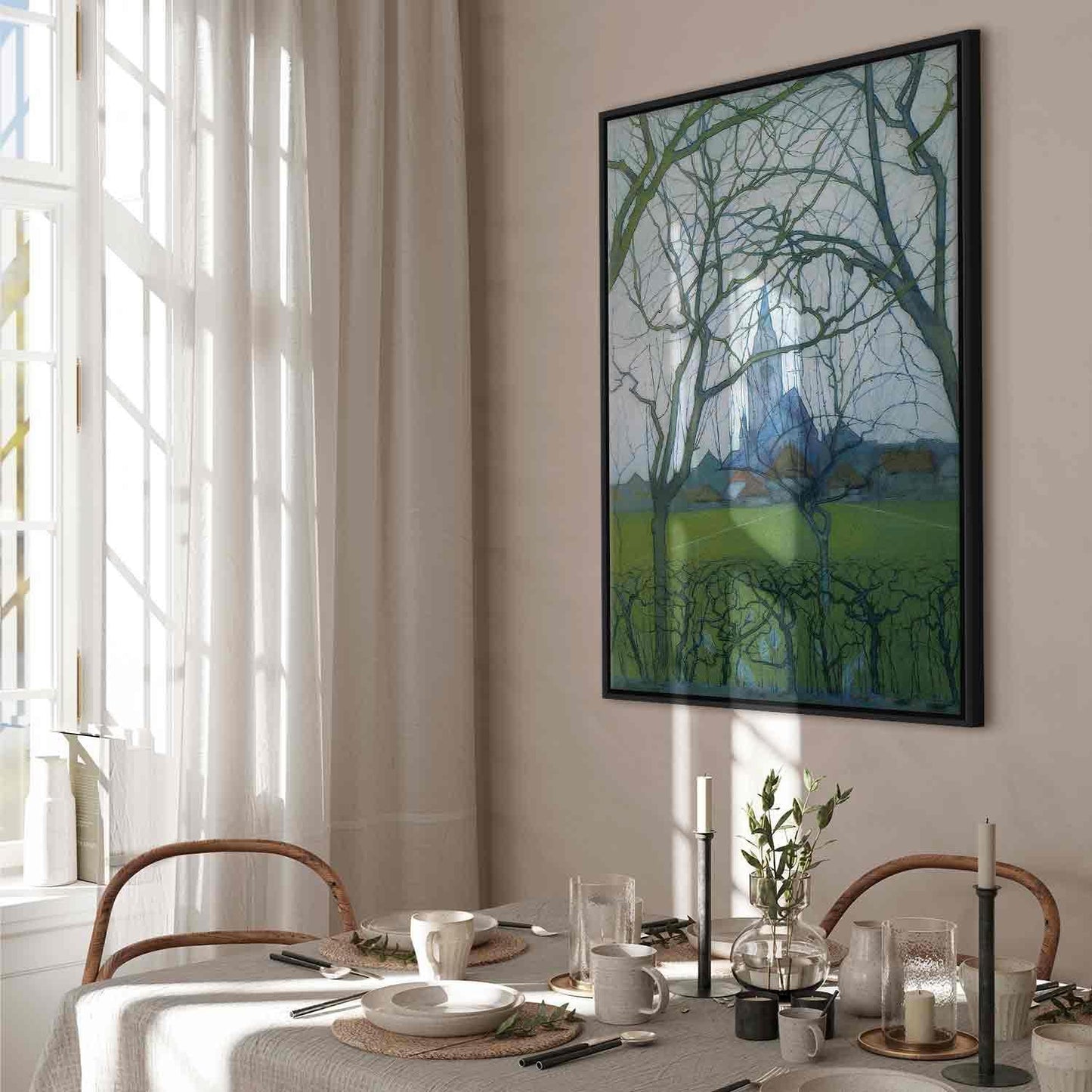 Leinwandbild - St Jacob's Church (Piet Mondrian) Artgeist