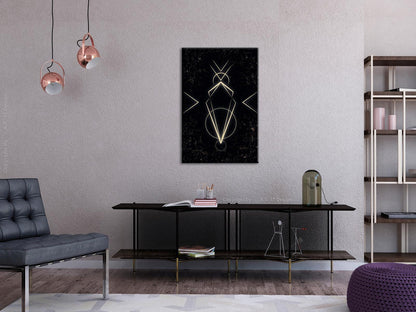 Leinwandbild - Symmetry of Shapes (1-part) - Graphic Motif in Black Shade Artgeist
