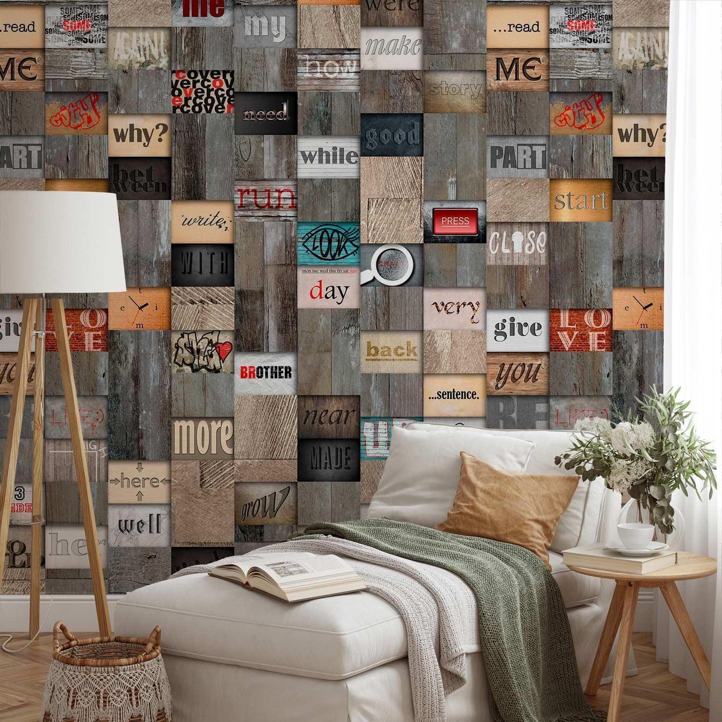 Tapete - Wooden Inscription